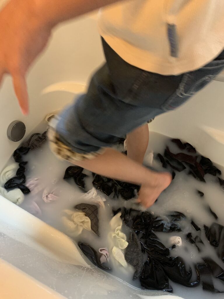 汚れがでてきた洗濯機の中