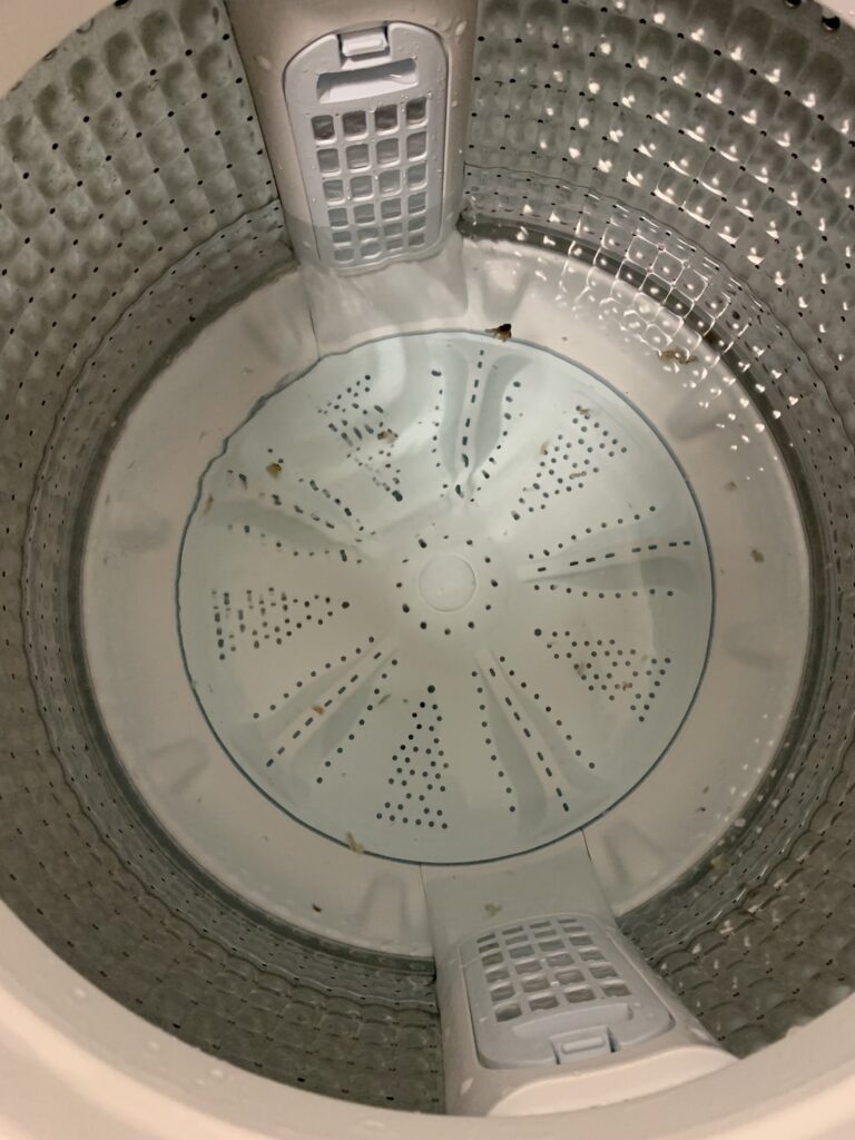 汚れがでてきた洗濯機の中